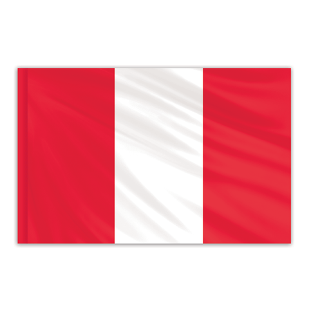 Peru Indoor Nylon Flag 5'x8 -  GLOBAL FLAGS UNLIMITED, 202701